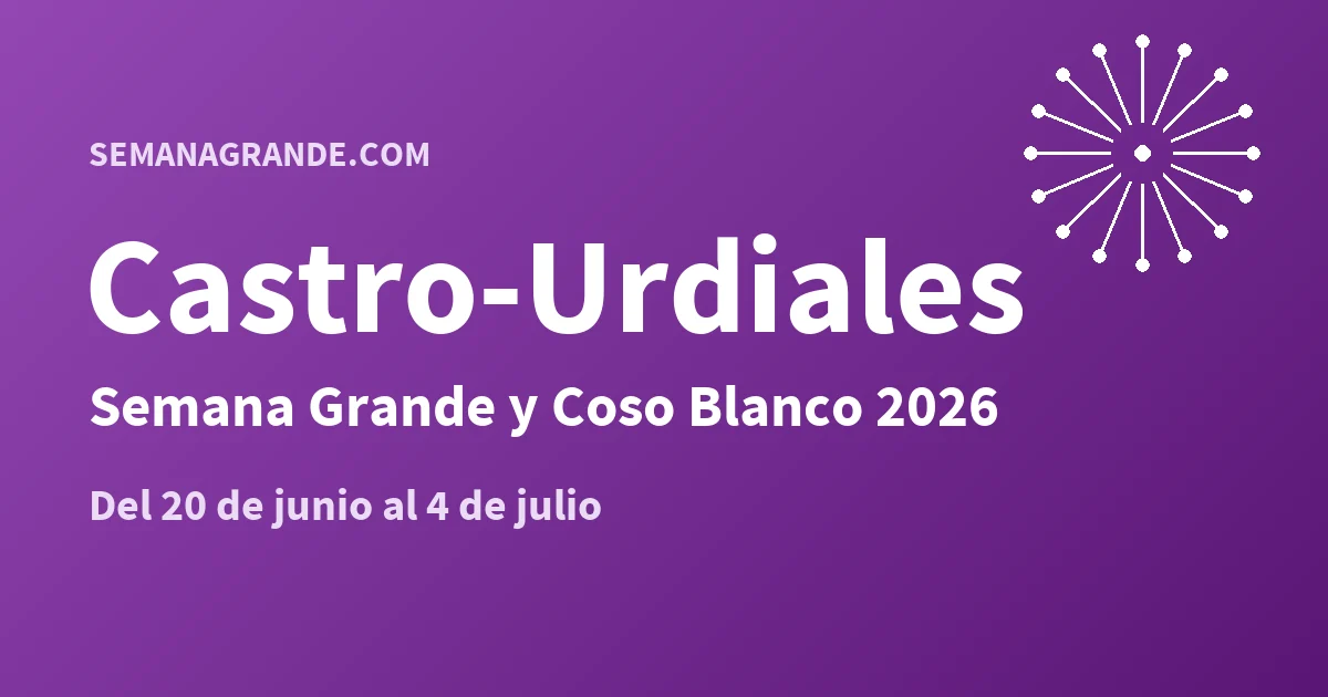 Castro-Urdiales se suma a semanagrande.com: la Semana Grande y el Coso Blanco 2026