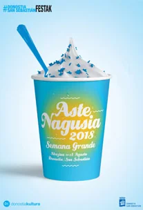 Cartel oficial de la Semana Grande (Aste Nagusia) de Donostia / San Sebastián de 2018