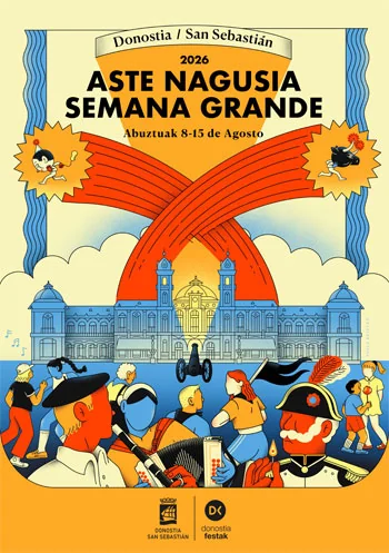 Cartel oficial de la Semana Grande (Aste Nagusia) de Donostia / San Sebastián de 2026