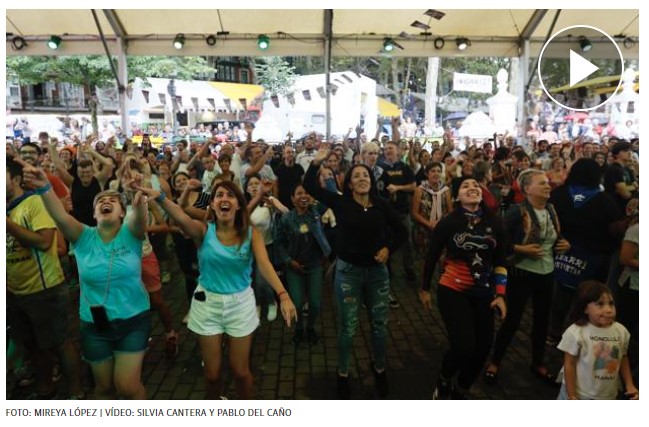 Con mucha marcha en el aerobithon: «Hace mucho que queríamos salir a la calle a bailar»