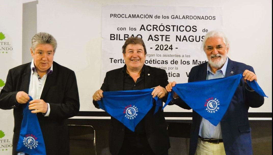 Iñaki Basabe, premio de los Acrósticos de este Aste Nagusia 2024