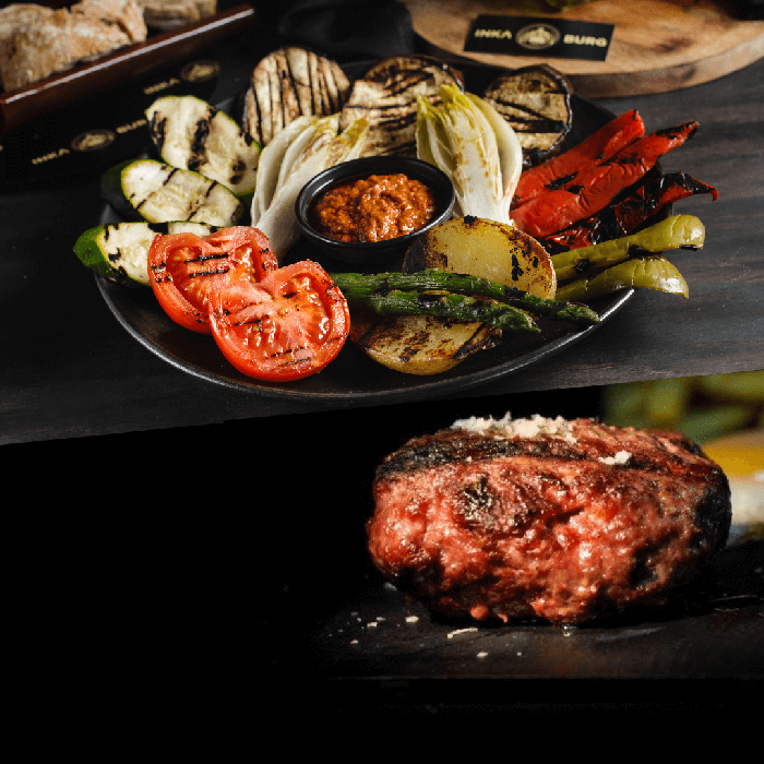 Parrillada de hamburguesa de verduras Hazi