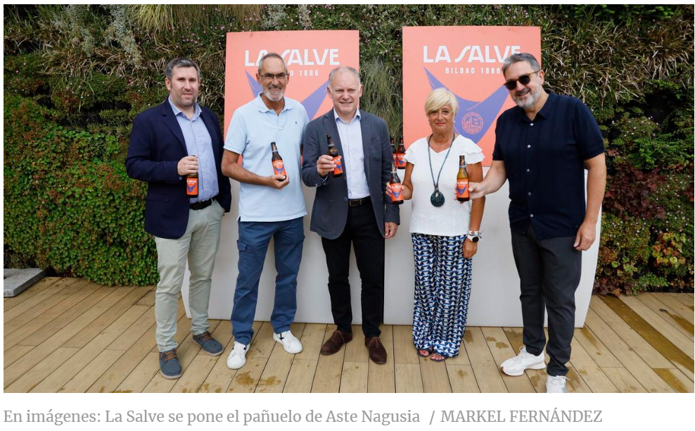 La Salve celebra Aste Nagusia con una edición especial de cerveza inspirada en el icónico pañuelo azul