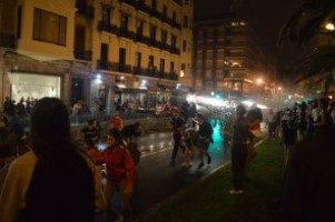 Encierro de toros de fuego.