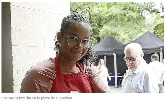 Cocina en familia en la plaza de Gipuzkoa
