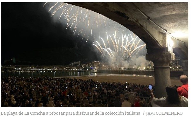 Scarsella Fireworks, ganador del 57º Concurso de Fuegos Artificiales de Donostia