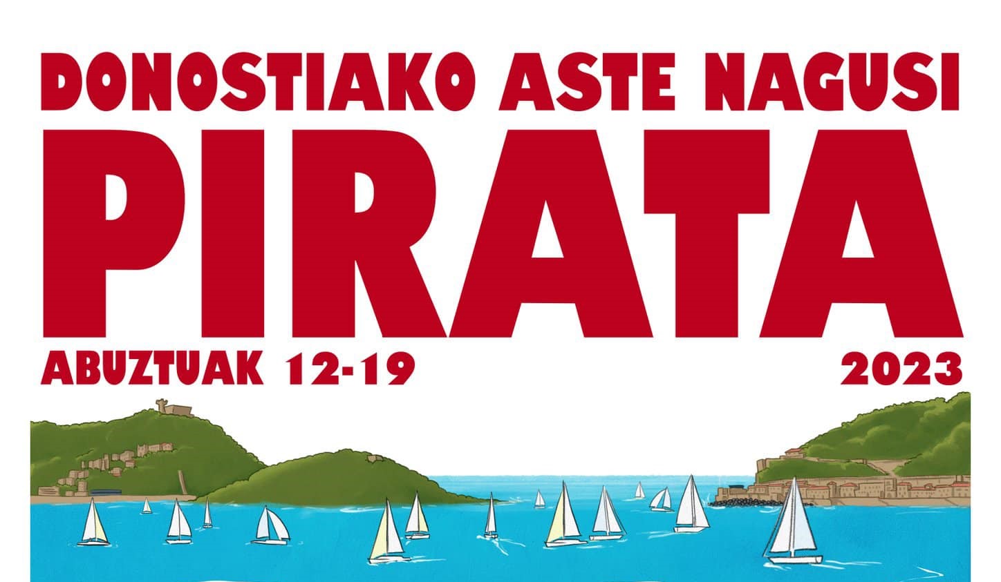 Esne Beltza, Mugan y Nøgen, en el cartel de los piratas para Semana Grande