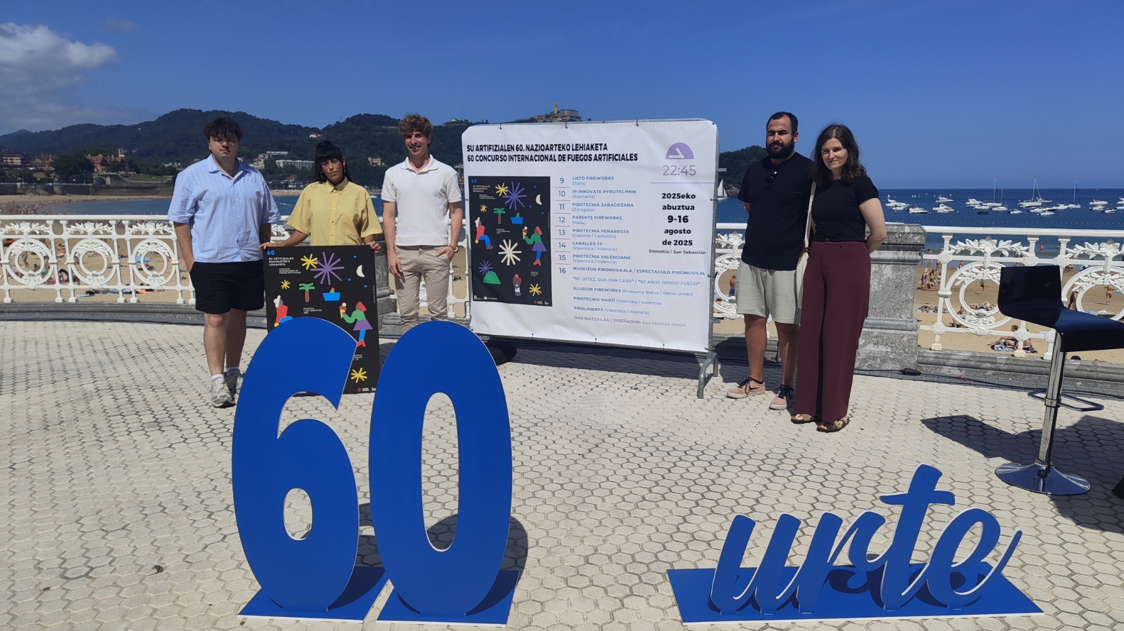 Siete pirotecnias competirán en el 60º Concurso Internacional de Fuegos Artificiales de Donostia